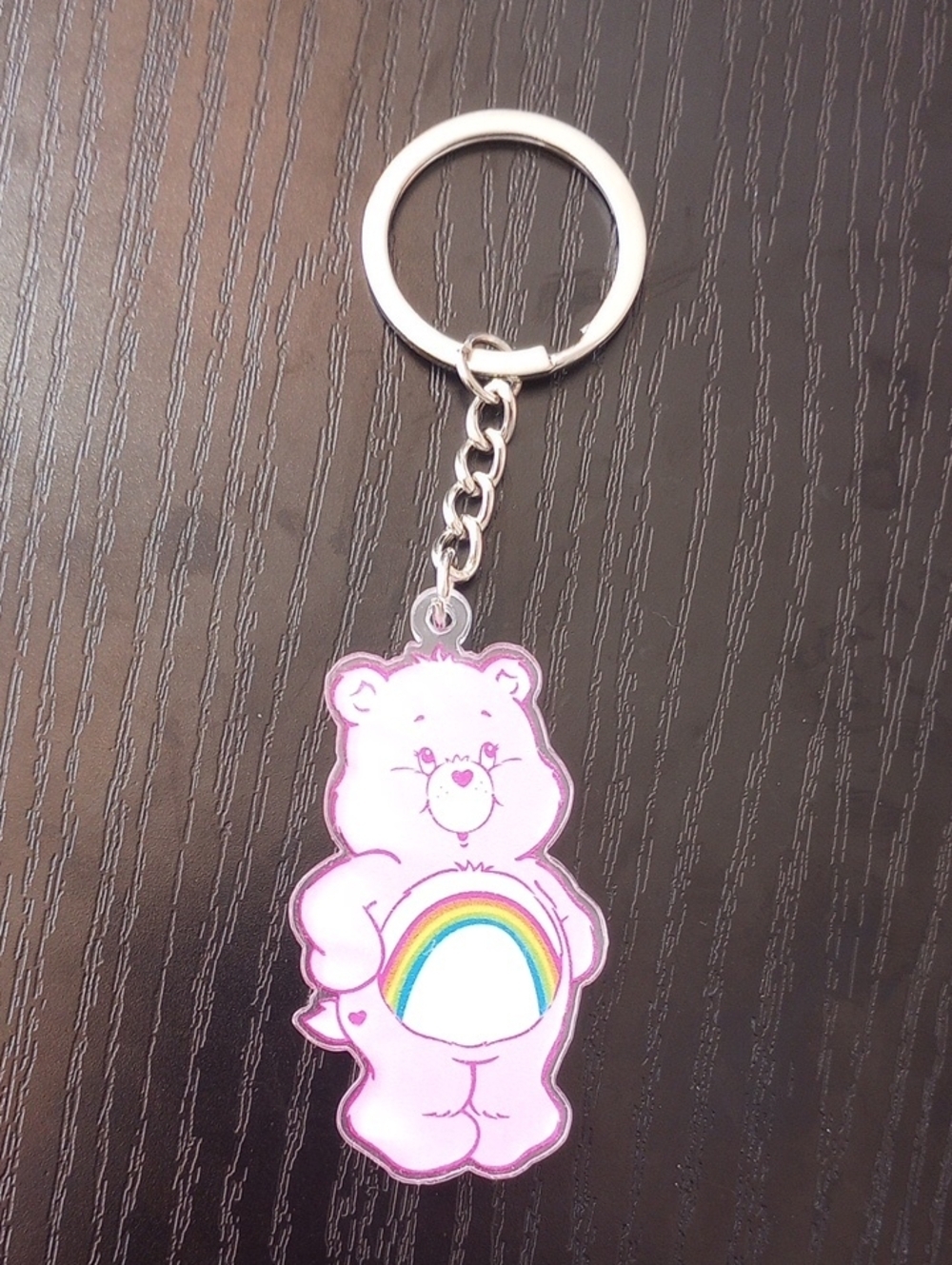 Care Bears Pink Cheer Bear Rainbow Keychain Bag Accessory